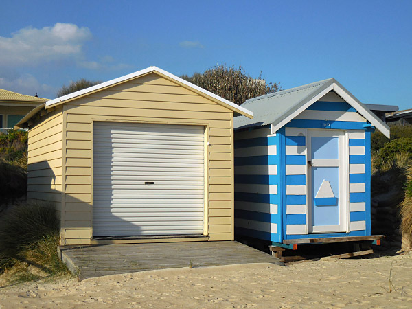 'Boatshed’ (larger) and 'bathing box’ (smaller)
